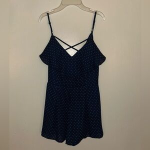 Trixxi Navy Polka Dot Jumpsuit